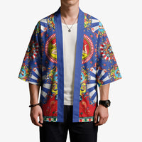 Carretto Siciliano Folk Art Kimono Trinacria Symbol Italian Pattern