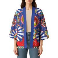 Carretto Siciliano Folk Art Kimono Trinacria Symbol Italian Pattern