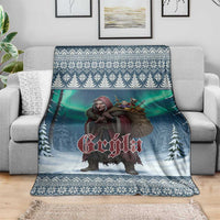 Iceland Christmas Blanket Icelandic Gryla Evil Mother of Yule Lads - Wonder Print Shop