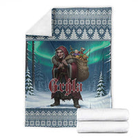 Iceland Christmas Blanket Icelandic Gryla Evil Mother of Yule Lads - Wonder Print Shop