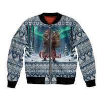 Iceland Christmas Bomber Jacket Icelandic Gryla Evil Mother of Yule Lads LT19