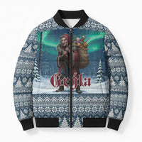 Iceland Christmas Bomber Puffer Jacket Icelandic Gryla Evil Mother of Yule Lads LT19
