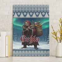 Iceland Christmas Canvas Wall Art Icelandic Gryla Evil Mother of Yule Lads - Wonder Print Shop