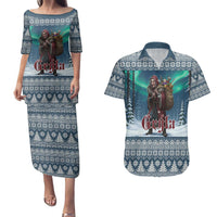 Iceland Christmas Couples Matching Puletasi and Hawaiian Shirt Icelandic Gryla Evil Mother of Yule Lads LT19