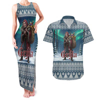 Iceland Christmas Couples Matching Tank Maxi Dress and Hawaiian Shirt Icelandic Gryla Evil Mother of Yule Lads LT19