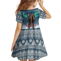 Iceland Christmas Family Matching Off Shoulder Short Dress and Hawaiian Shirt Icelandic Gryla Evil Mother of Yule Lads LT19