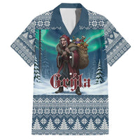 Iceland Christmas Family Matching Off Shoulder Short Dress and Hawaiian Shirt Icelandic Gryla Evil Mother of Yule Lads LT19