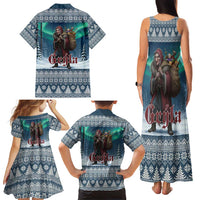 Iceland Christmas Family Matching Tank Maxi Dress and Hawaiian Shirt Icelandic Gryla Evil Mother of Yule Lads LT19