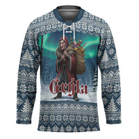 Iceland Christmas Hockey Jersey Icelandic Gryla Evil Mother of Yule Lads LT19