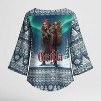 Iceland Christmas Kimono Sleeve Blouse Icelandic Gryla Evil Mother of Yule Lads LT19
