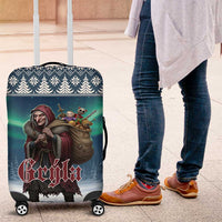 Iceland Christmas Luggage Cover Icelandic Gryla Evil Mother of Yule Lads - Wonder Print Shop