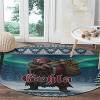 Iceland Christmas Round Carpet Icelandic Gryla Evil Mother of Yule Lads - Wonder Print Shop