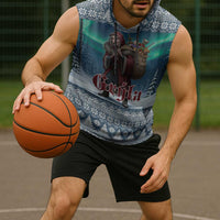 Iceland Christmas Sleeveless Hoodie Icelandic Gryla Evil Mother of Yule Lads LT19