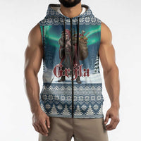 Iceland Christmas Sleeveless Zip Hoodie Icelandic Gryla Evil Mother of Yule Lads LT19