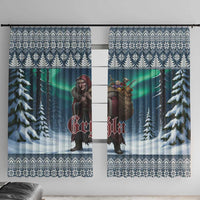 Iceland Christmas Window Curtain Icelandic Gryla Evil Mother of Yule Lads - Wonder Print Shop