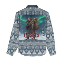 Iceland Christmas Women Casual Shirt Icelandic Gryla Evil Mother of Yule Lads LT19