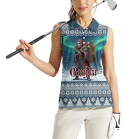 Iceland Christmas Women Sleeveless Polo Shirt Icelandic Gryla Evil Mother of Yule Lads LT19