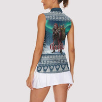 Iceland Christmas Women Sleeveless Polo Shirt Icelandic Gryla Evil Mother of Yule Lads LT19