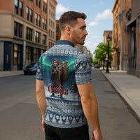 Iceland Christmas Zipper Polo Shirt Icelandic Gryla Evil Mother of Yule Lads LT19