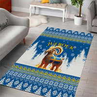 Sweden Christmas Area Rug Julbock Yule Goat - Wonder Print Shop