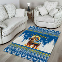 Sweden Christmas Area Rug Julbock Yule Goat - Wonder Print Shop