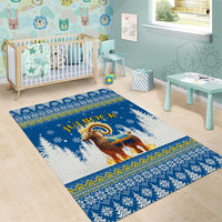 Sweden Christmas Area Rug Julbock Yule Goat - Wonder Print Shop