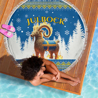 Sweden Christmas Beach Blanket Julbock Yule Goat - Wonder Print Shop