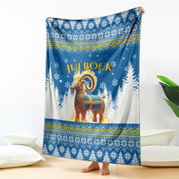 Sweden Christmas Blanket Julbock Yule Goat - Wonder Print Shop