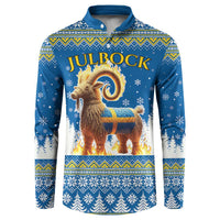 Sweden Christmas Button Sweatshirt Julbock Yule Goat LT19