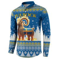 Sweden Christmas Button Sweatshirt Julbock Yule Goat LT19