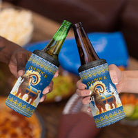 Sweden Christmas 4 in 1 Can Cooler Tumbler Julbock Yule Goat - Wonder Print Shop