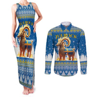 Sweden Christmas Couples Matching Tank Maxi Dress and Long Sleeve Button Shirt Julbock Yule Goat LT19
