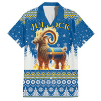 Sweden Christmas Family Matching Long Sleeve Bodycon Dress and Hawaiian Shirt Julbock Yule Goat LT19