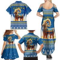 Sweden Christmas Family Matching Summer Maxi Dress and Hawaiian Shirt Julbock Yule Goat LT19