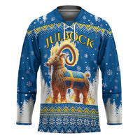 Sweden Christmas Hockey Jersey Julbock Yule Goat LT19
