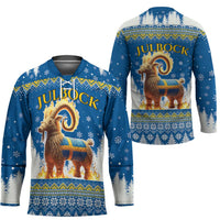 Sweden Christmas Hockey Jersey Julbock Yule Goat LT19