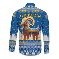 Sweden Christmas Long Sleeve Button Shirt Julbock Yule Goat LT19