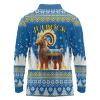Sweden Christmas Long Sleeve Polo Shirt Julbock Yule Goat LT19