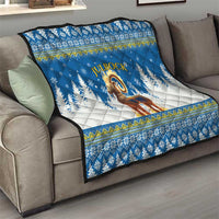 Sweden Christmas Quilt Julbock Yule Goat - Wonder Print Shop