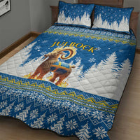 Sweden Christmas Quilt Bed Set Julbock Yule Goat - Wonder Print Shop