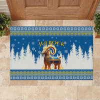 Sweden Christmas Rubber Doormat Julbock Yule Goat - Wonder Print Shop