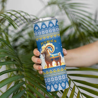 Sweden Christmas Skinny Tumbler Julbock Yule Goat - Wonder Print Shop