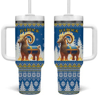 Sweden Christmas Tumbler With Handle Julbock Yule Goat - Wonder Print Shop