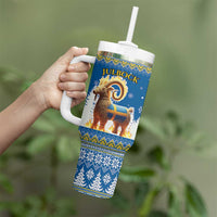 Sweden Christmas Tumbler With Handle Julbock Yule Goat - Wonder Print Shop
