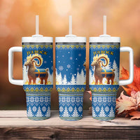 Sweden Christmas Tumbler With Handle Julbock Yule Goat - Wonder Print Shop