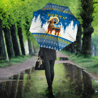 Sweden Christmas Umbrella Julbock Yule Goat - Wonder Print Shop