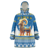 Sweden Christmas Wearable Blanket Hoodie Julbock Yule Goat LT19