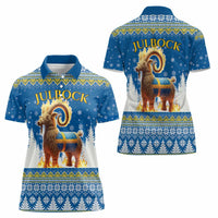 Sweden Christmas Women Polo Shirt Julbock Yule Goat LT19