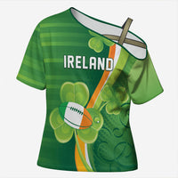 Ireland Rugby Custom Cross Shoulder Shirt Irish Shamrock Champions