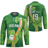 Ireland Rugby Custom Hockey Jersey Irish Shamrock Champions
